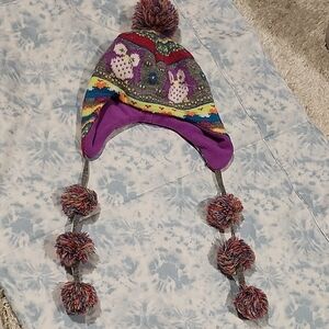 Justice Multicolor Owl Knit Hat for Kids